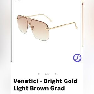 AIRE VENATICI BRIGHT GOLD LIGHT BROWN GRADIENT SUNGLASSES